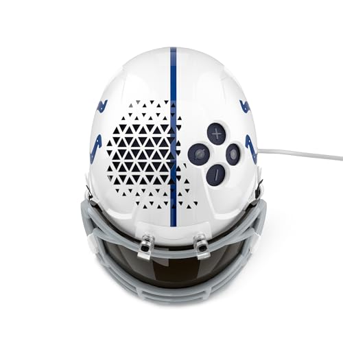 Image of NFL Echo Dot Bundle: Includes Echo Dot | Deep Sea Blue and Limited-Edition NFL Helmet Stand | Indianapolis Colts