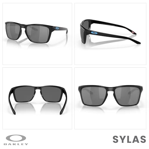 Oakley Sylas OO9448 Rectangle Sunglasses for Men+ Bundle Accessory Leash Kit, Microfiber Pouch3