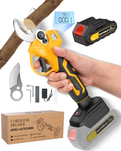 VEITORLD 21V Electric Pruning Shears with 30mm cut