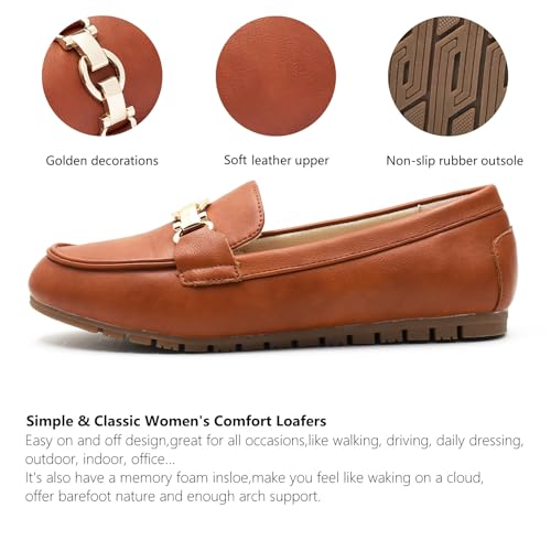 Image of Cvistpieo Loafers for Women Business Casual Shoes Comfortable & Lightweight Penny Loafers Slip On Work Flats
