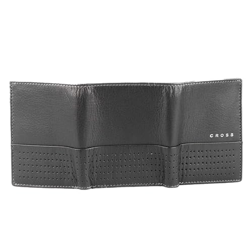Image of Cross Erie Men's Leather Tri-Fold Wallet -Black