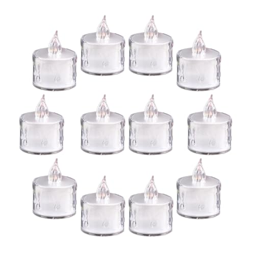 12 Velas Eléctricas de Té LED sin Llama Zerodeko de Pp con Interruptor para Altar y Mesa
