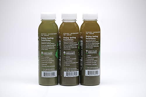 Midwest Juicery, Organic Green Juice Variety Pack, Cold Pressed, Low Natural Sugar, 100% Raw Organic Juices, 4 Servings of Vegetable and Fruit per Bottle, Fresh Taste, Never Frozen (18 Bottles) - Thumbnail 3
