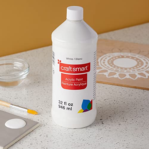 Craft Smart White Acrylic Paint 32 oz