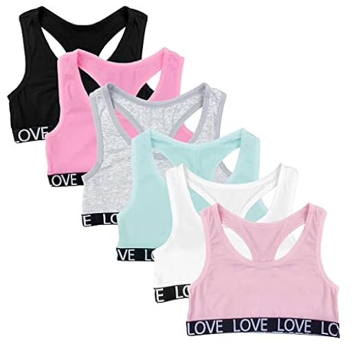 Channo Sujetador de Niña Algodón Top Básico sin Aros Regreso a la Escuela con Tirantes Anchos. Pack de 6 Sujetadores. Talla L (12-14 años, 152-164 Altura) | Ya disponible en tu tienda friki favorita! En mundofriki.es! Channo Sujetador de Niña Algodón Top Básico sin Aros Regreso a la Escuela con Tirantes Anchos. Pack de 6 Sujetadores. Talla L (12-14 años, 152-164 Altura) | Ya disponible en tu tienda friki favorita! En mundofriki.es!