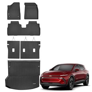 Tapis de sol et tapis de coffre et tapis de dossier sur mesure pour Chevrolet/Chevy Equinox EV 2025 (Non Fuel) Tapis de chargement toutes saisons en TPE de protection imperméable Accessoires pour