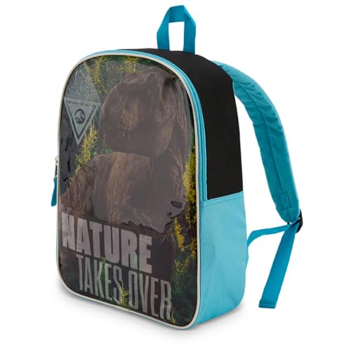 Jurassic World Jurassic Park Mochila para meninos - Mochila de dinossauro de 38 cm para meninos - Bolsa Jurassic Park para escola, viagem e creche para crianças
