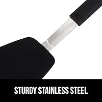 Vista 7 de GORILLA GRIP Espátula de silicona flexible de grado alimenticio, cabezal resistente al calor para sartén antiadherente, mango de goma suave