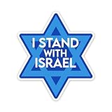 I Stand with Israel Vinyl Sticker Auto Car Truck Wall Laptop | Sticker | 4' x 4'