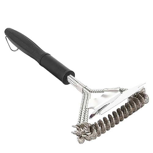 VICASKY 1Pc BBQ Cleaning Brush with Ergonomic Handle Grill Brush for Outdoor BBQ Accessories Grill Rack Cleaner Tool for Easy Use and Storage