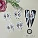 Set 8Pcs 3D Flowers Nails Charms With Rhinestone Gems Handmade by Acrylic Powder Design For Long Nail L,XL,XXL Flower Nail Art Floral Salon Decor Women Girls (White 3 Rhinestones-8Pcs)