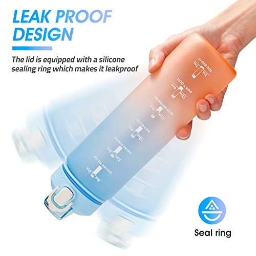 YC Kitchen Water Bottle with Time Marker, 1L Water Bottles with Straw - Image 4