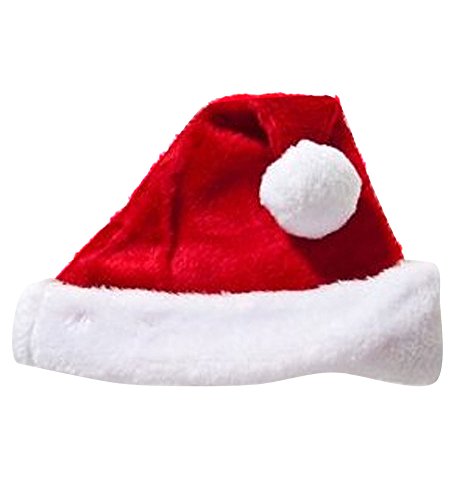 Babys First Red Plush Santa Hat W/fur Cuff