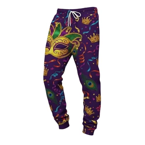 Pantalon décontracté homme hiver ample imprimé pour carnaval