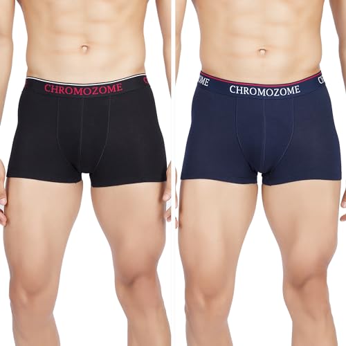 Image of Chromozome Mens Cotton-Stretch Trunks (Pack of 2)