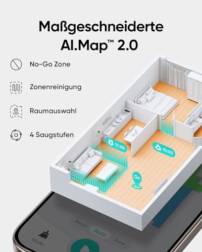 Robotstofzuiger eufy L60 met 5000Pa zuigkracht, haarontwarring, afzuigstation 60 dagen, iPath-lasernavigatie - Afbeelding 5