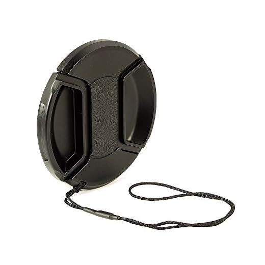 BlueBeach 55mm de alta calidad tapa del objetivo - Ajustar el videoclip con cadena para Videocámaras, Cámaras - Canon, Nikon, Olympus, Panasonic, Pentax, Samsung, Sony, Leica etc.