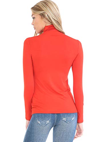 Image of Women's Lightweight Long Sleeve Turtleneck Top Pullover Sweater (S-3XL)