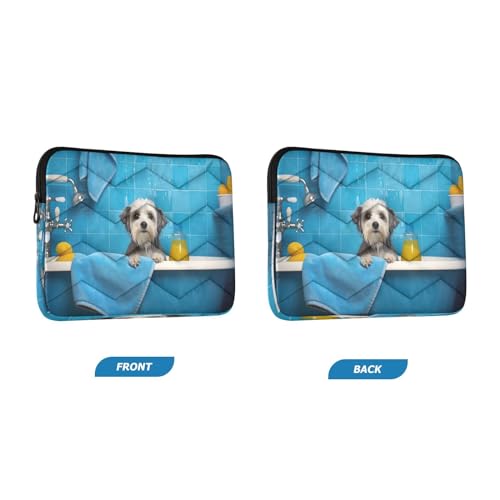 Funda para portátil 13-14 pulgadas impermeable con diseño perro miniatura 2