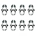 Chain Link Fence Panel Clamps 8 Setï¼ŒMetal Cage Dog Kennel Clamps for 1-3/8
