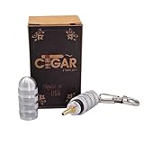 Cigar Prop Lighter Bleed Tool 2.0 – Silver- With Keychain Attachement- Aluminum Body with Brass Tip for Air Removal in Torch Lighters – Compact– Made in the USA – Durable and Easy to Use