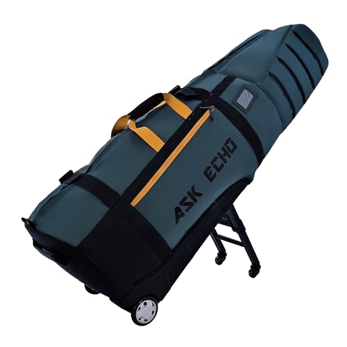 ASK ECHO Locklink StableRoller Golf Travel Bag with 4-Wheel Rolling System,...