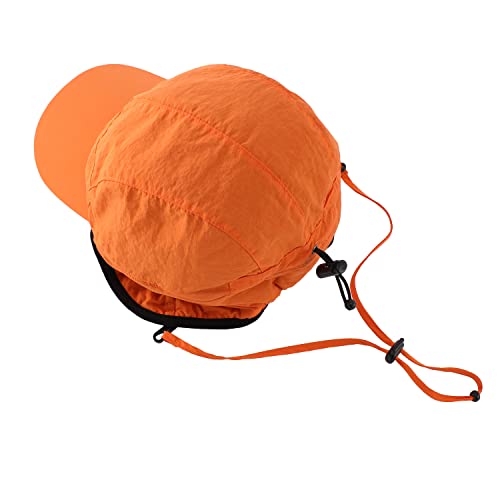 Bonnet d'hiver imperméable homme doublé polaire avec cache-oreilles orange - 5