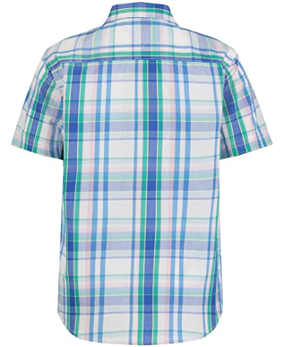 Tommy Hilfiger Boys' Short Sleeve Woven Button-Down Shirt, Cool White Plaid, 16-18 #TOP1