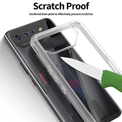Foluu For Asus Rog Phone 7/Rog 7 Ultimate Case, Hard Pc Back & Soft Tpu Bumper Protective Shockproof Scratch Resistant Case For Asus Rog Phone 7/Rog 7 Ultimate 2023 (Clear) #TOP2