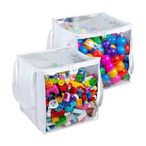 Sacs de rangement transparents avec fermeture éclair, rangement pour jouets de bain, Organisateur de rangement pour 2 pièces sacs de rangement transparents, Organisateur de rangement de jouets pour,