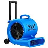 BSMTEK 5000 CFM 1HP Air Mover Blower Fan, Floor Blower Dryer, 3 Speeds, 4 Adjustable Angles, Handle Wheelkit, 15Ft Long Cord Portable, Stackable - 2026 Upgraded, Blue