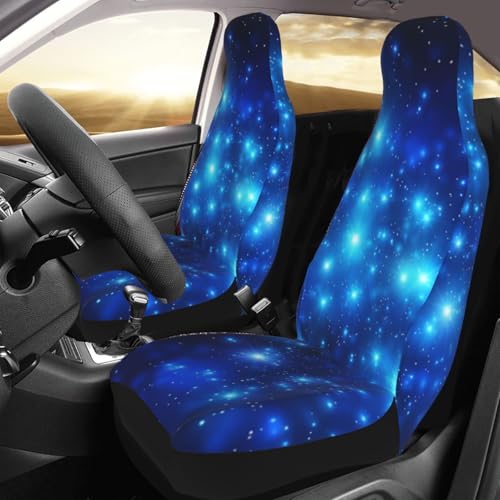Housse de siège avant de voiture universelle imperméable bleue lot de 2 protections