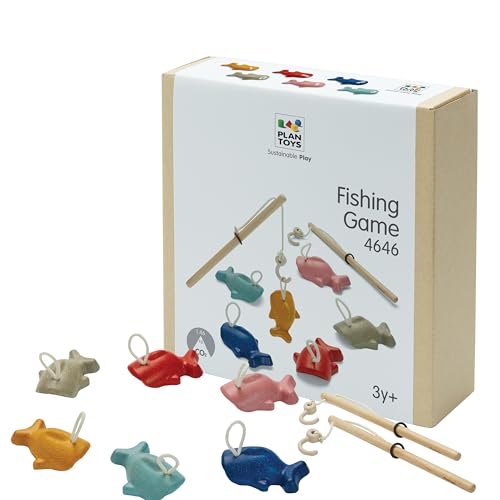 PlanToys® Fishing Game Wooden Playset for Kids Ages 3+ |