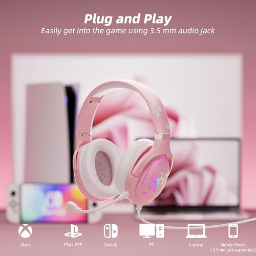 Mytrix Cherry Blossoms Wired Gaming Headset Sakura の商品画像 2