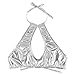 ranrann Women Halter Shiny Metallic Crop Top Sexy Lingerie Cut Out Bikini Tank Vest Rave Bra Silver One Size