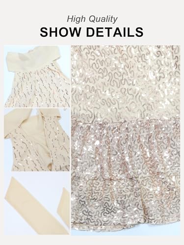 Image of Figdaw Adjustable Straps Rhinestone Bodycon Dress for Women Special Occasions
