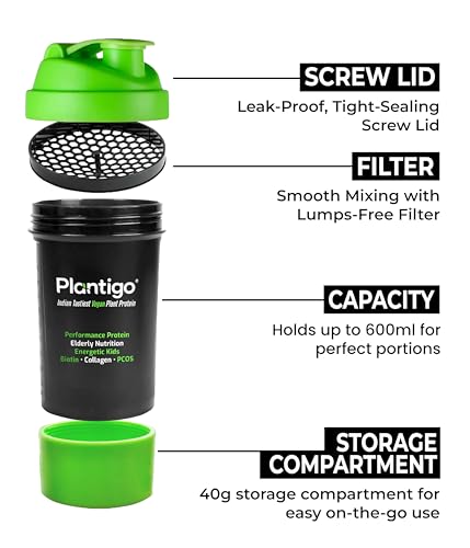 Image of Plantigo Clean Plant Protein Powder | No Preservatives, No Banned Substances | Super Protein Blend- Pea, Brown Rice,Flax & Pumpkin| Protein For Men, Women (Swiss Chocolate - 1Kg + Shaker 600ml)