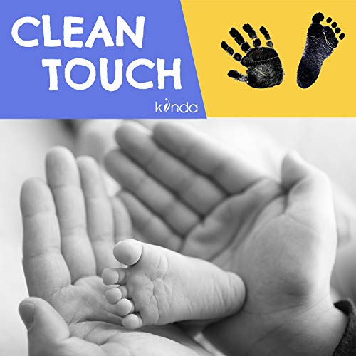 Bambino Set Impronta "Clean Touch" | Tampone Di Inchiostro E Due Schede Di Stampa Di Alta Qualità | La Pelle Del Bambino Di Venire In Contatto Con La Vernice, Senza Inchiostro (Grande Nero) - 3