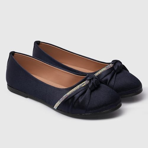 Image of toothless Kids Girls Belly Shoes | Shimmer Ballerinas with Rhinestone Detail | Comfortable Slip-On Ballet Flats, Festive Occasions & Weddings