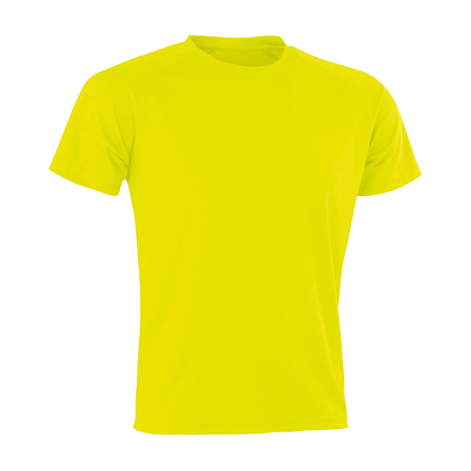 Spiro Mens Aircool T-Shirt (L) (Flo Yellow)