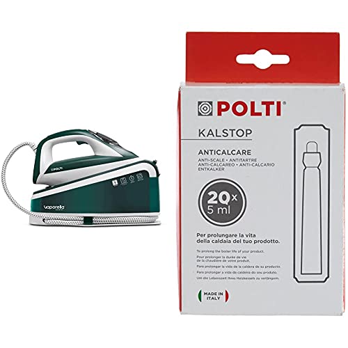 Polti PLEU0245 Vaporella Express VE30.20 Plancha generadora de vapor de altas prestaciones, bomba de hasta 8 bar + Kalstop Anticalcáreo para aparatos con caldera, no tóxico