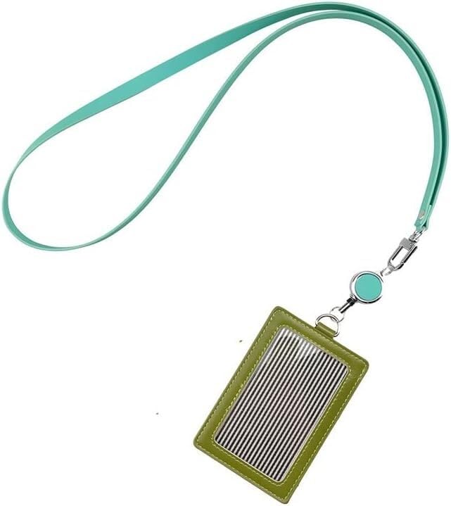 Portatarjetas retráctil con cordón: 2 fundas de identificación para oficina y banco