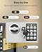 Uniclife 70 Position Key Cabinet with Combination & Key Lock Wall Mounted Security Keys Safe Key Organizer Black Digital with Keypad Adjustable Racks Key Tags & Permanent Pen (Batteries Not Included)