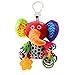 WolinTek Bébé Jouet de Poussette Peluche, Berceau Hochet Jouets Animales avec Musique, Jouets Doux de bébé de hochets,Dentition Jouet pour 3 6 9 12 garçons et Filles,Cadeau d'anniversaire (Elephant)