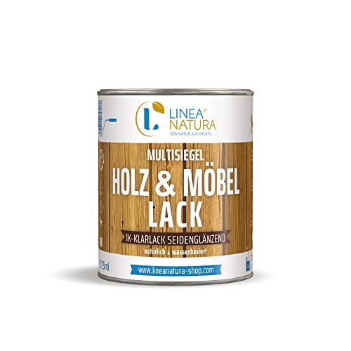 LINEA NATURA Holz- und Möbellack | Klarlack | geruchsarm, kinderfreundlich, schnell trocknend (seidenglänzend, 375ml)