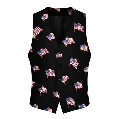 U.S. Flag Men's Suit Vest Casual Formal Dress Vests Business Waistcoat4