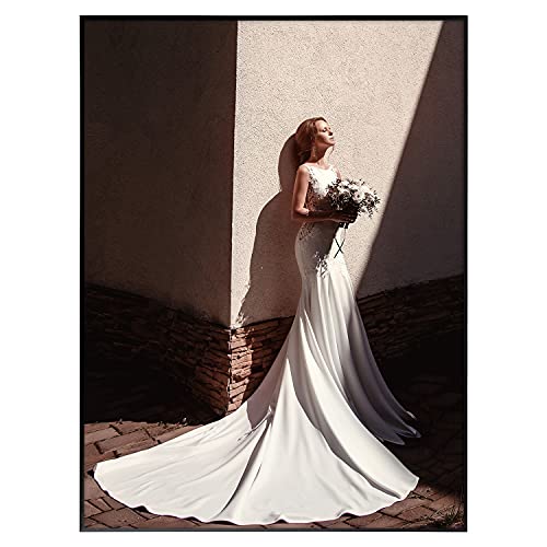 Golden State Art, 18x24 Metal Poster Frame with Real Glass Front, Aluminum Photo Frame without Mat, Wall Hanging Picture Frame for Vertically or Horizontally (Black, 1-Pack)