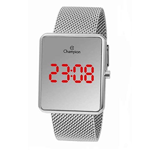 Relógio Champion Feminino Ref: Ch40080y LED Espelhado Prateado