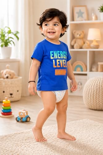 Image of BODYCARE Kids Inafant Placement Print Boys Round Neck Half Sleeves Cotton T-Shirt | Skin Friendly Regular Fit | Soft Breathable Fabric Comfortable & Durability | Pack of 1 | Mustard | Age 6-12 Months