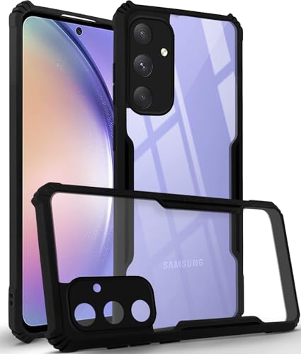Image of Jkobi Back Case Cover for Samsung Galaxy A54 5G (Shockproof with Polycarbonate Clear Panel | Professional Black)